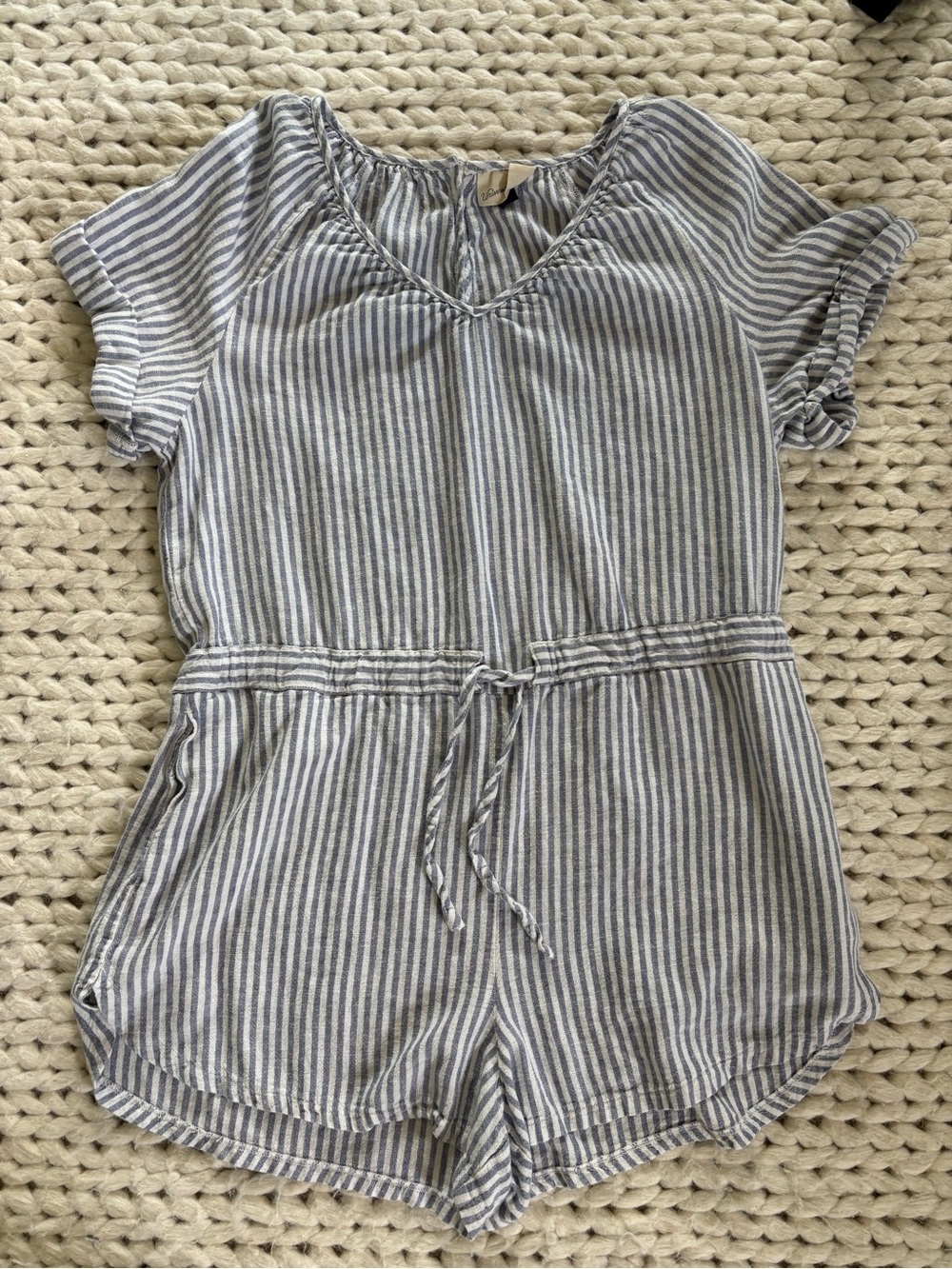 Striped Romper, Coastal Grandmother, Boho, Cottagecore, Beachy, Striped.